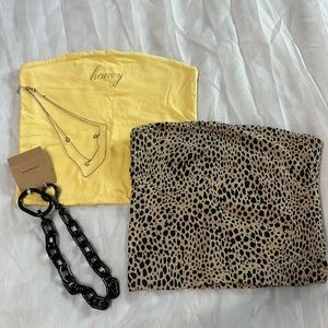 Brandy Melville tube top and accessories bundle